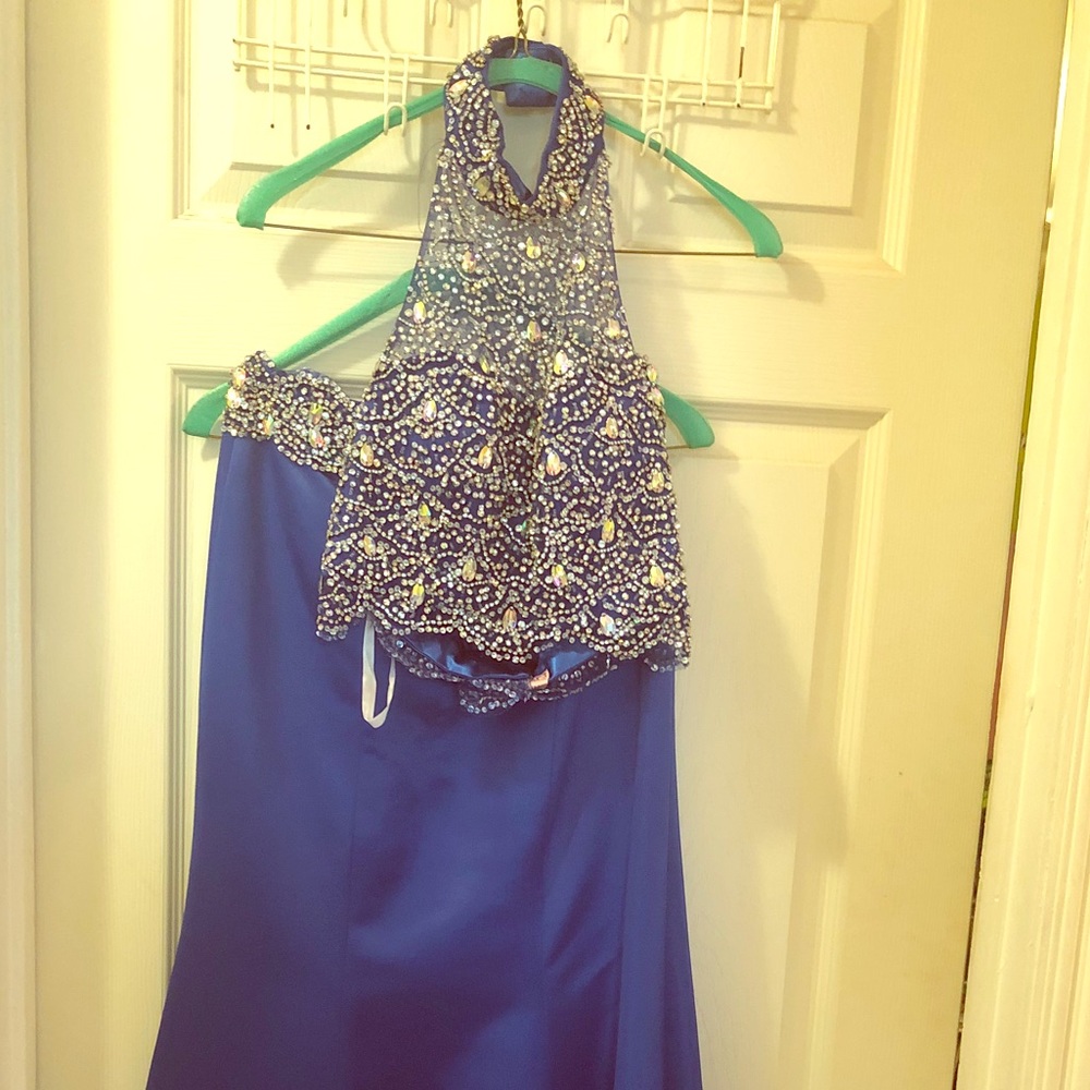 Two piece prom dress